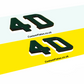 Car 4D Gel Coloured Plates