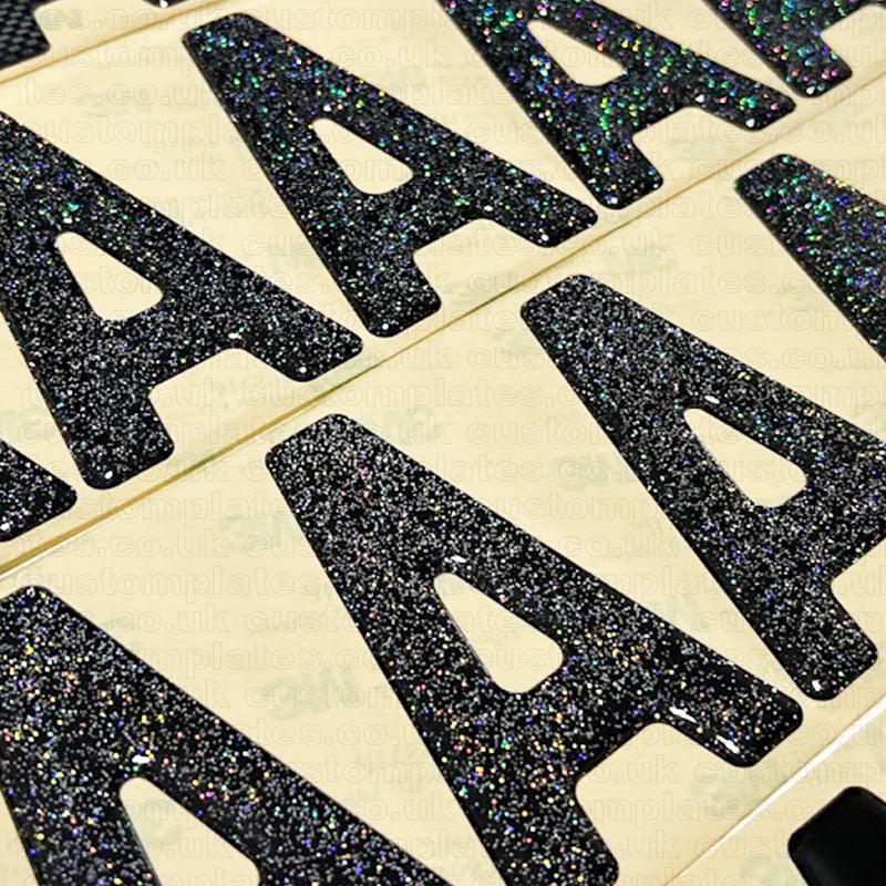 Car 3D Glitter Plates